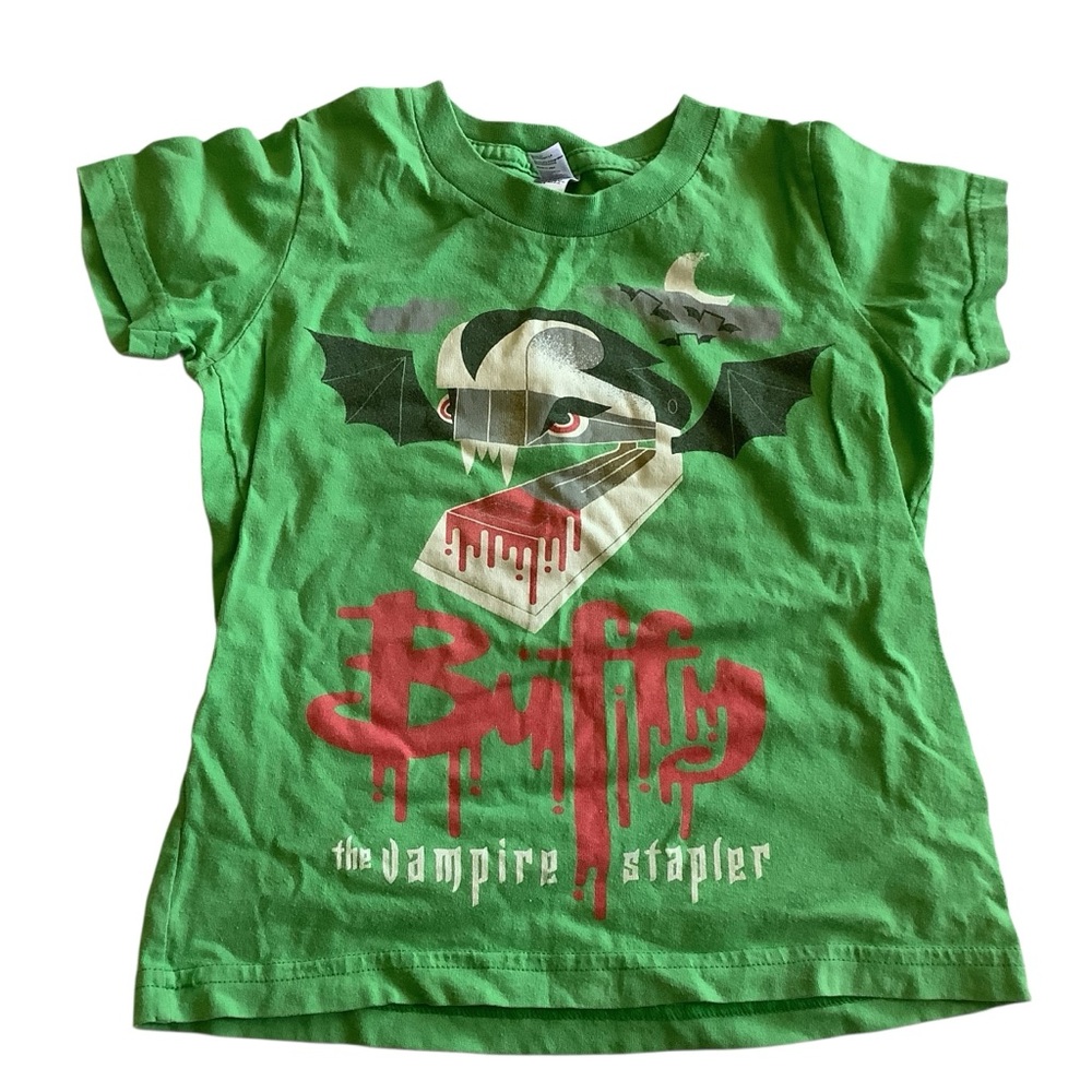 Youth 4 Pre Wrinkled Buffy the Vampire Stapler T-shirt